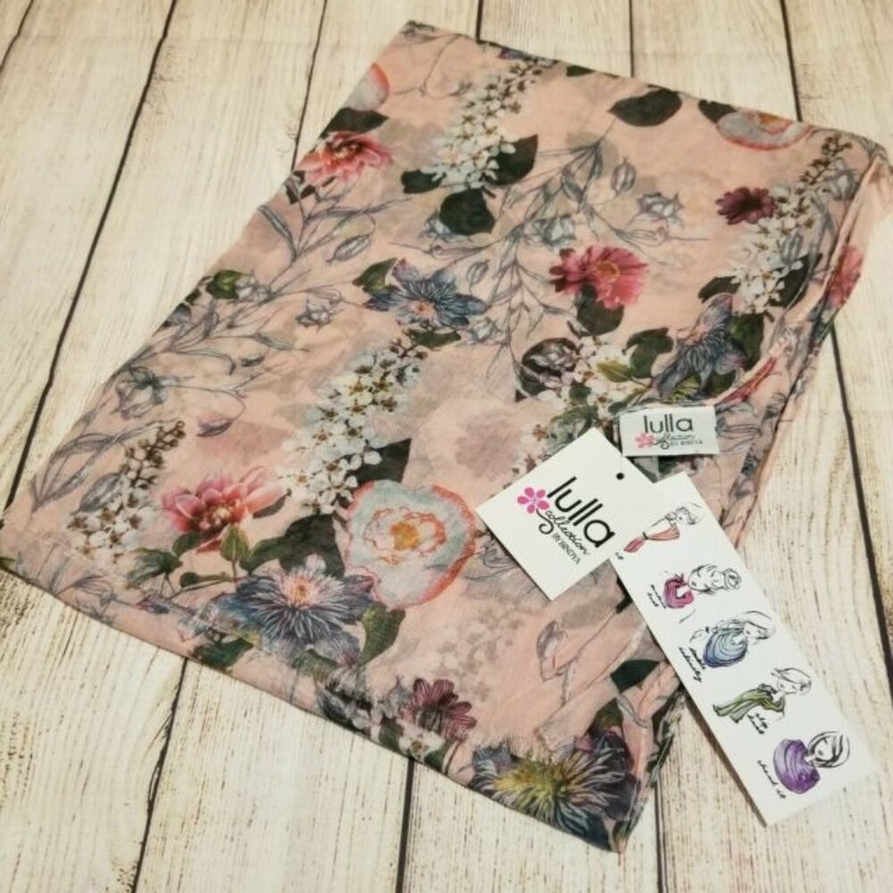 ANTHROPOLOGIE Lulla by Bindya Pink Blanket Scarf, Frayed Edges New